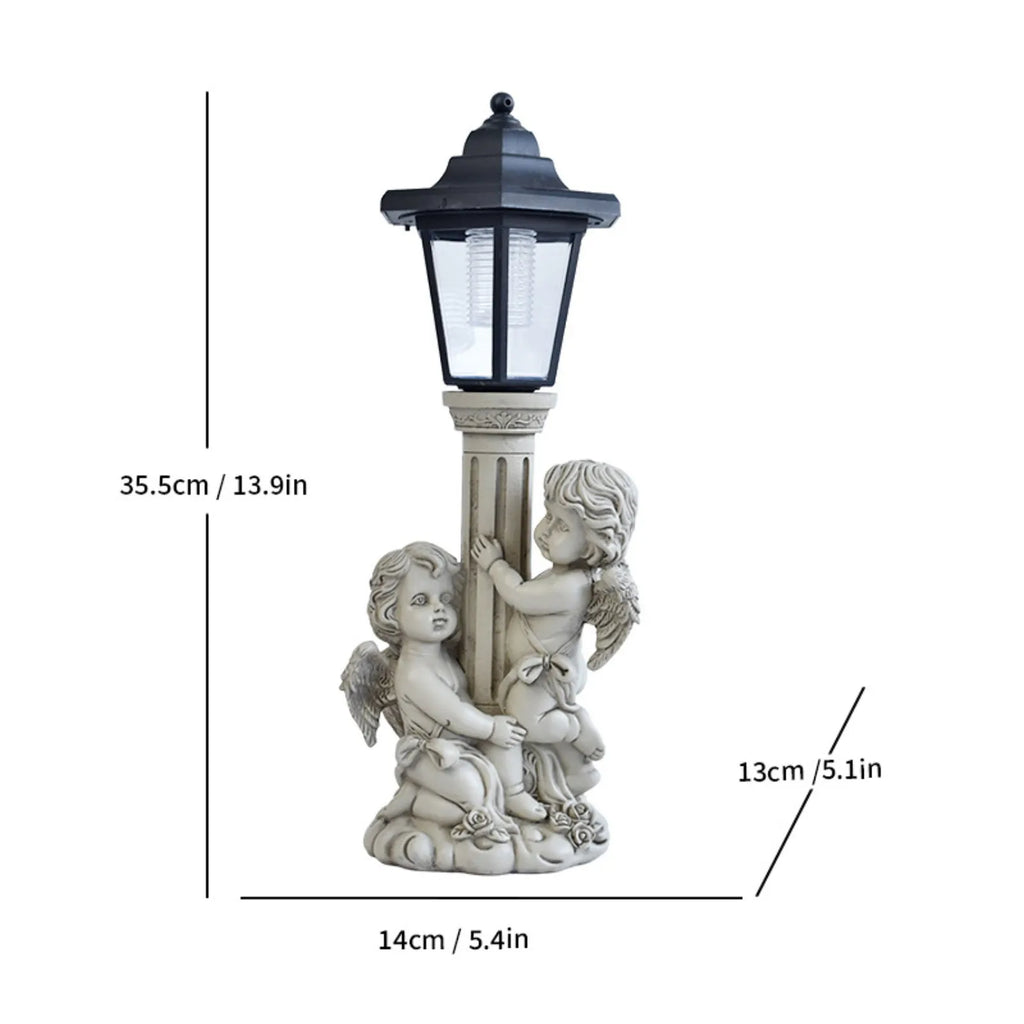 Courtyard Handicrafts Solar Angel Garden Decorations Outdoor Porch Ornaments Creative Garden Lighting Halloween Christmas Gifts