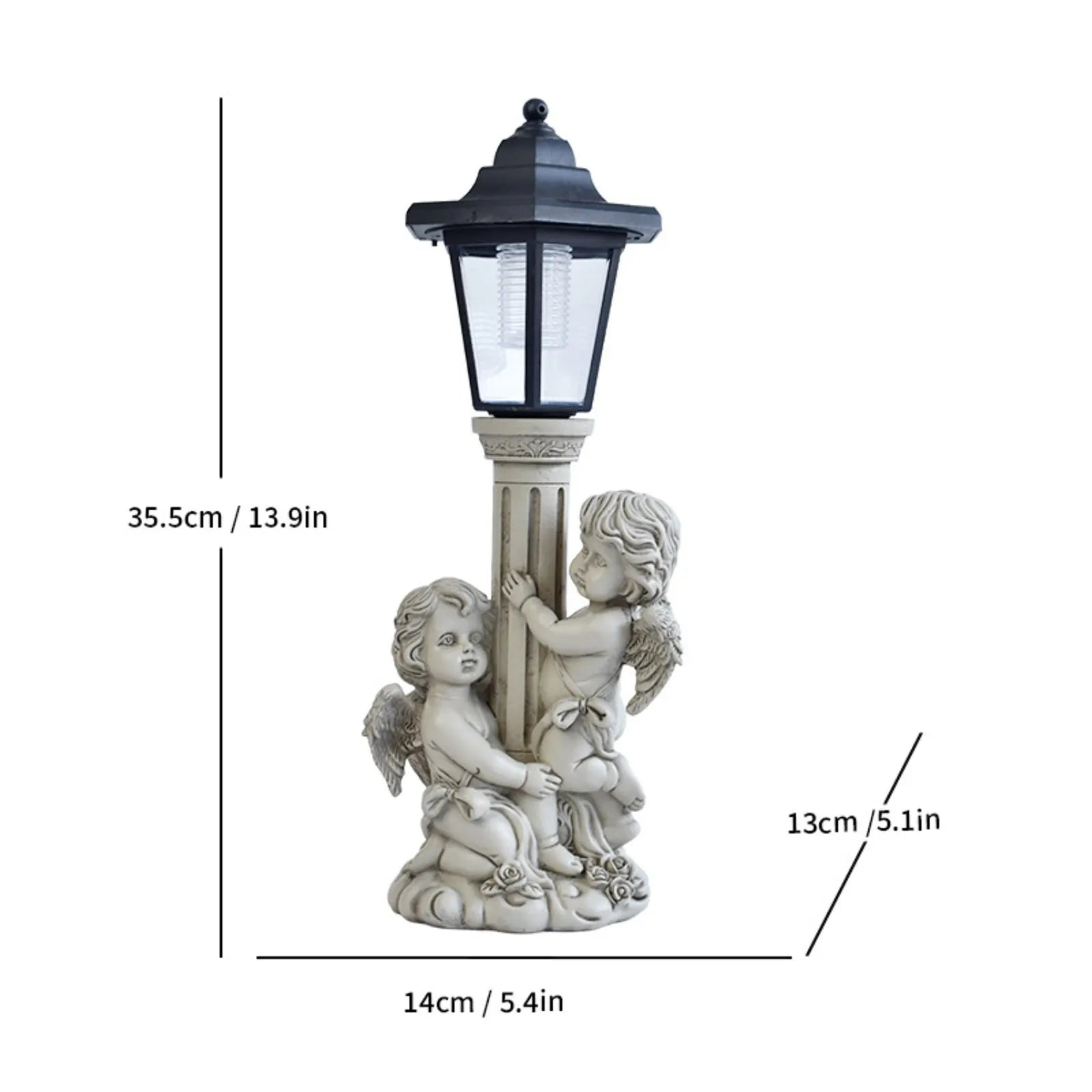 Courtyard Handicrafts Solar Angel Garden Decorations Outdoor Porch Ornaments Creative Garden Lighting Halloween Christmas Gifts