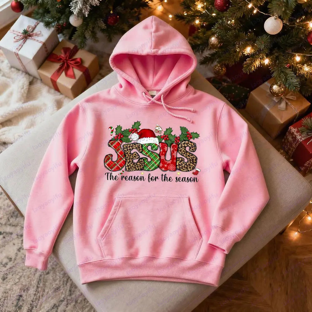 Christian Christmas Hoodies The Season for The Season Religious Christmas Clothing Cute Jesus Belief Gift Men Women Sweatshirts