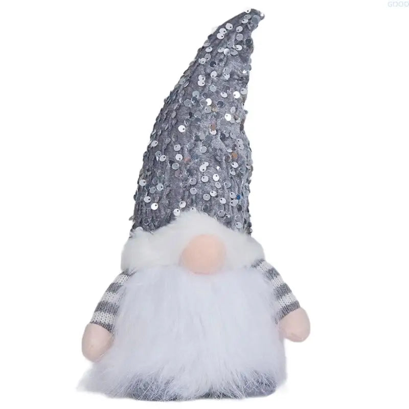 23GA Rudolph Plush Toy Christmas Ornament Washable Soft Dwarf Doll with Light Festival Home Office Holiday Decoration