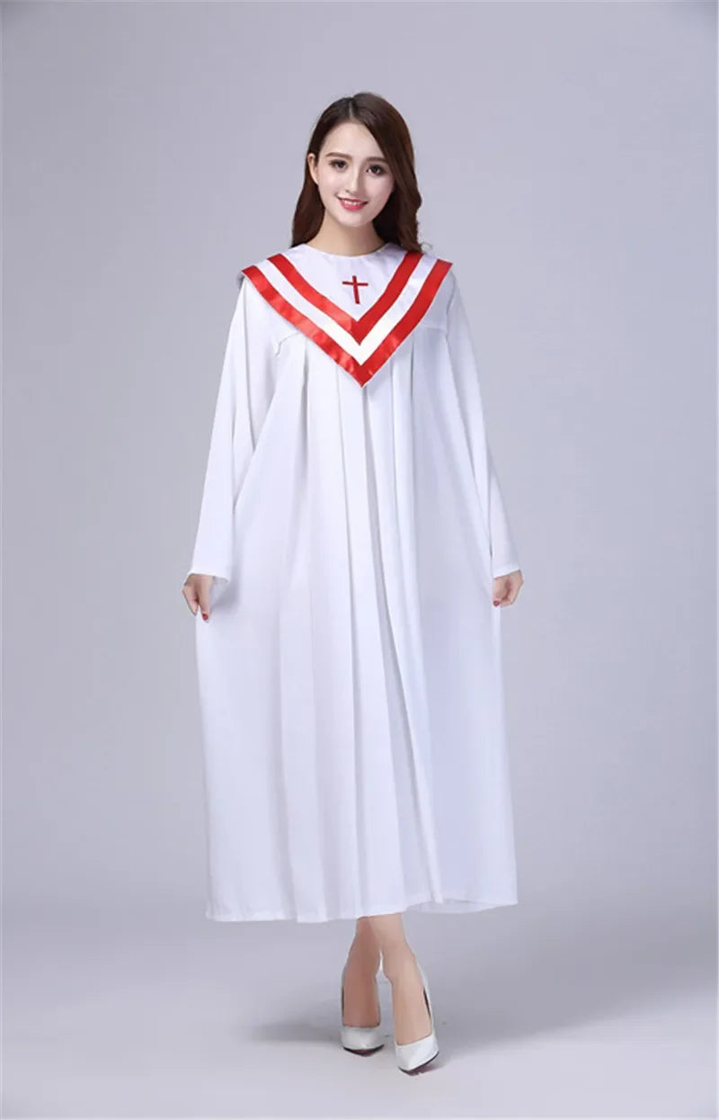 Christ Jesus Taught The Holy Costume Women Christian Sing Dress Jesus Class Service Outfit Christmas Holy Trinity Sacred Robe
