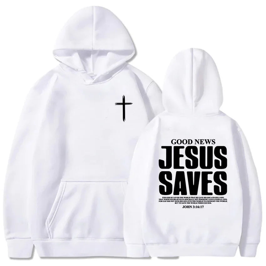 Jesus Men's Sweatshirt Autumn and Winter Warm Men's Hoodie Christian Bible Pullover Fashion Men's Clothing