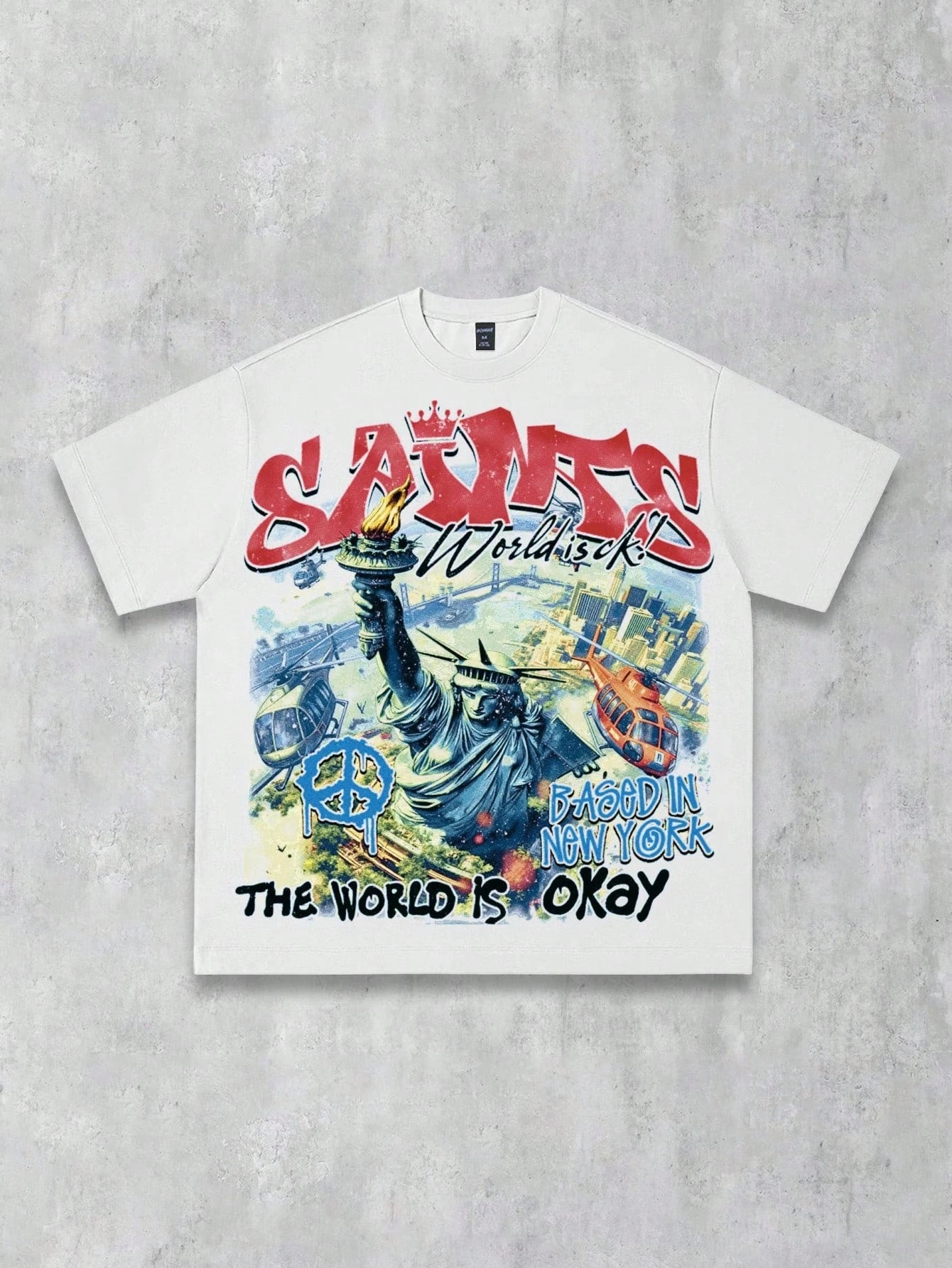 New Men's Y2K Oversized Harajuku Cotton Men's Hip Hop Clothing T-shirt Christian Goth Retro T-shirt for Men and Women