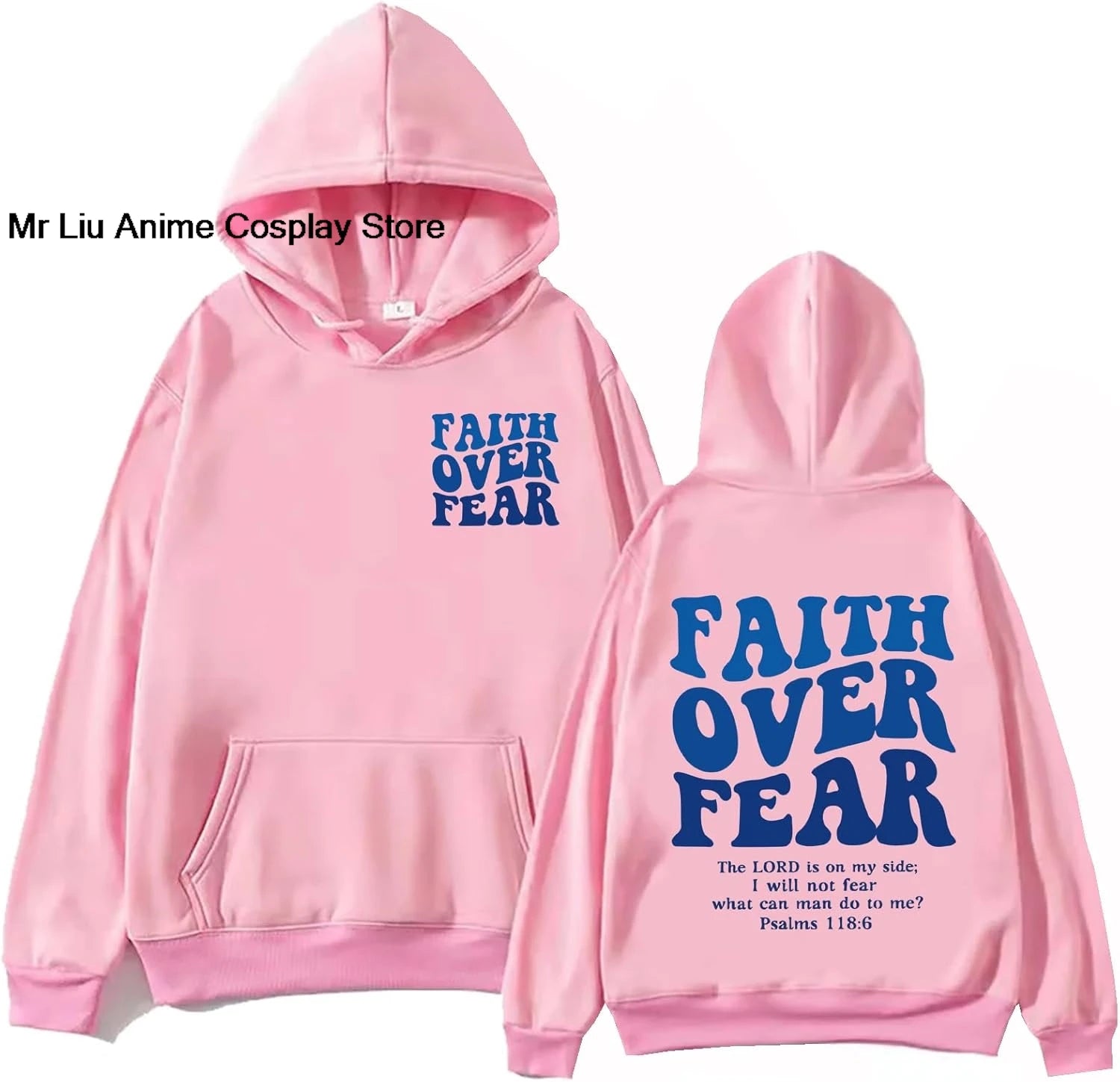 Faith Over Fear Hoodie Christian Jesus Bible Verse Faith Over Fear Sweatshirt Clothing