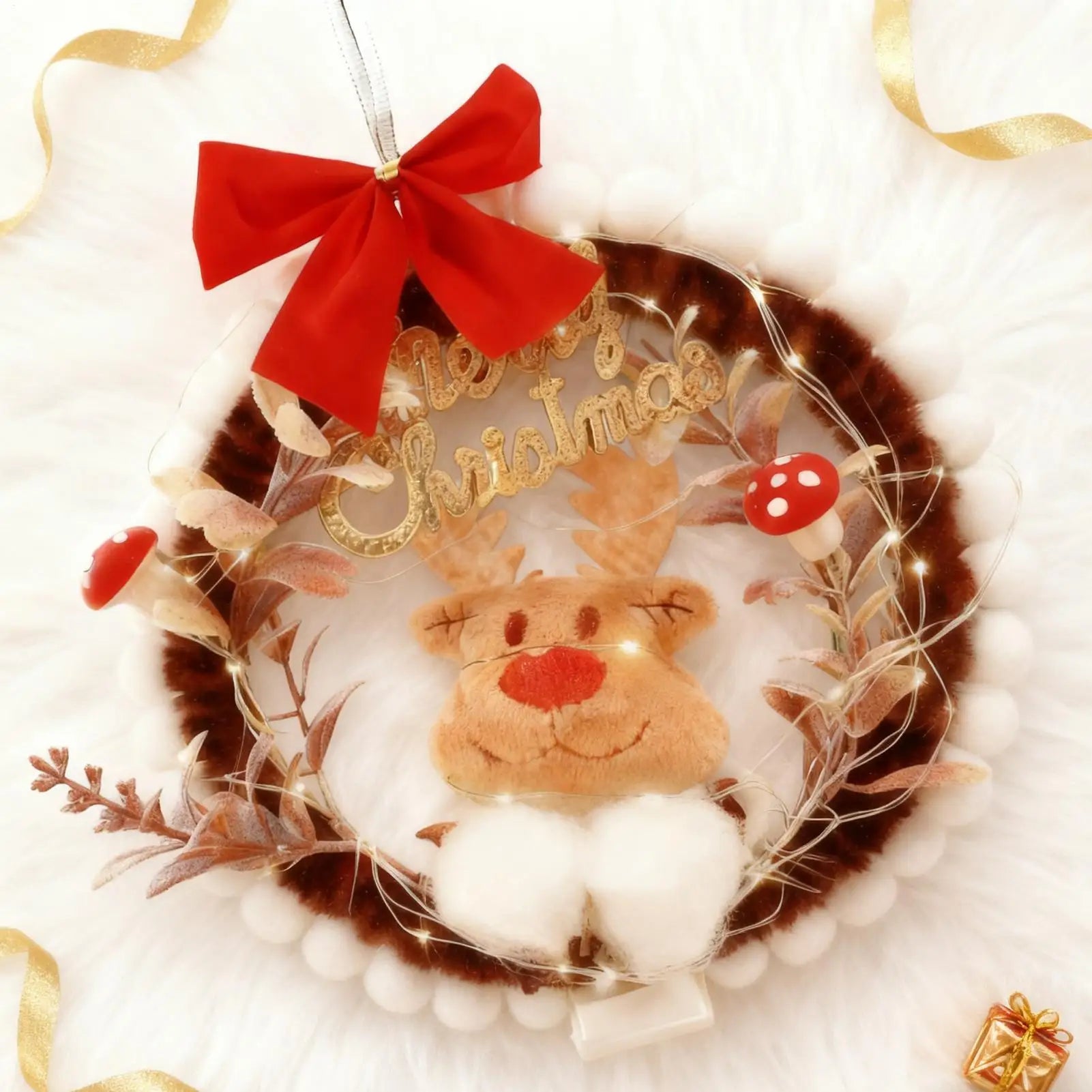 Christmas Wreath Making Kits For Adults Light Up Craft Set Rustic Wreath Ornament For Art Teachers Family Activities Homeowners