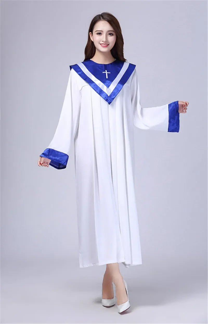 Christ Jesus Taught The Holy Costume Women Christian Sing Dress Jesus Class Service Outfit Christmas Holy Trinity Sacred Robe