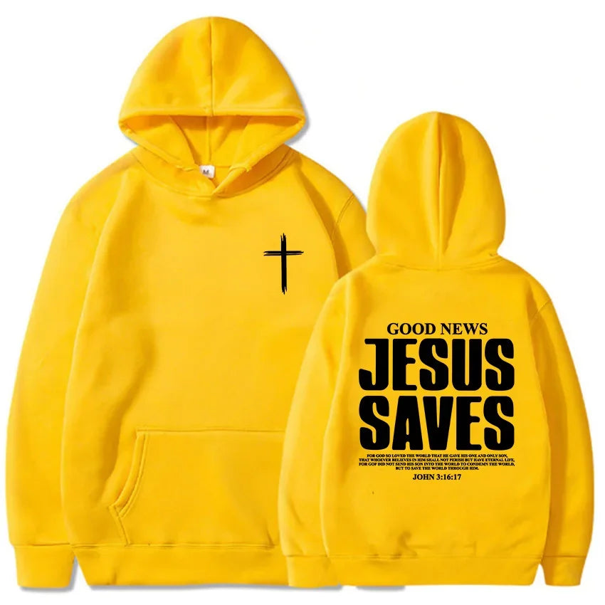Jesus Men's Sweatshirt Autumn and Winter Warm Men's Hoodie Christian Bible Pullover Fashion Men's Clothing