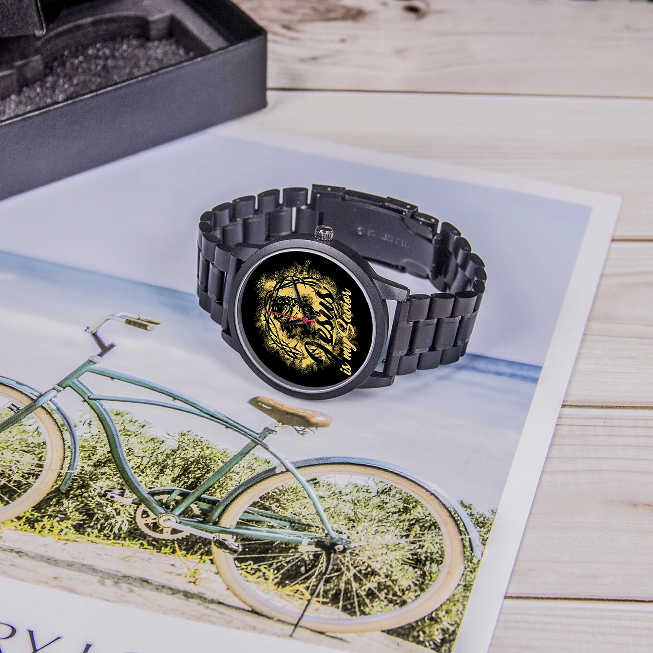 Factory Store Jesus Design Christianity Son of God Style Clothing Matching Gifts for Christian Men's Battery Quartz Wrist Watch