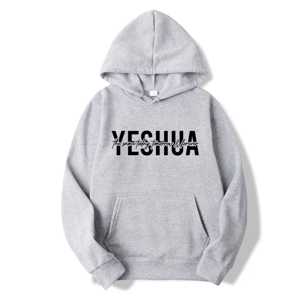 Yeshua - Women's Christian Hooded Sweatshirt Religious Hoodie with Biblical Scriptures Gift of Faith Clothing of Jesus