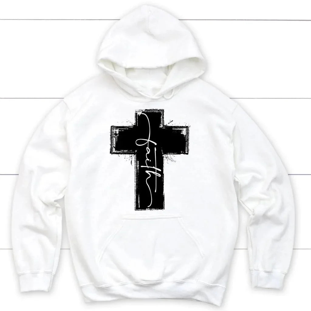 Faith Cross Christian Hoodie Men's and Women's Fashion Long Sleeve Sweatshirt Pullover Tops Sportswear Streetwear Men Clothing