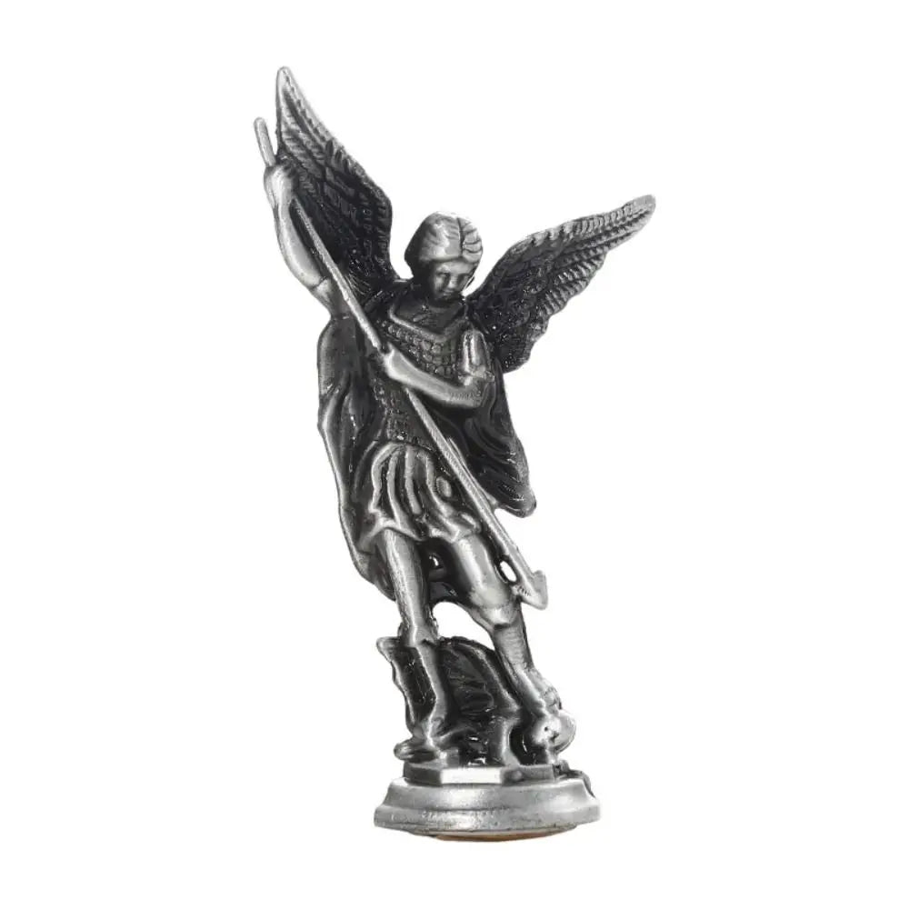Creative Alloy Ctafts Michael Figurine Small Vivid Michael Ornaments Handmade Christian Guardian Statues Home