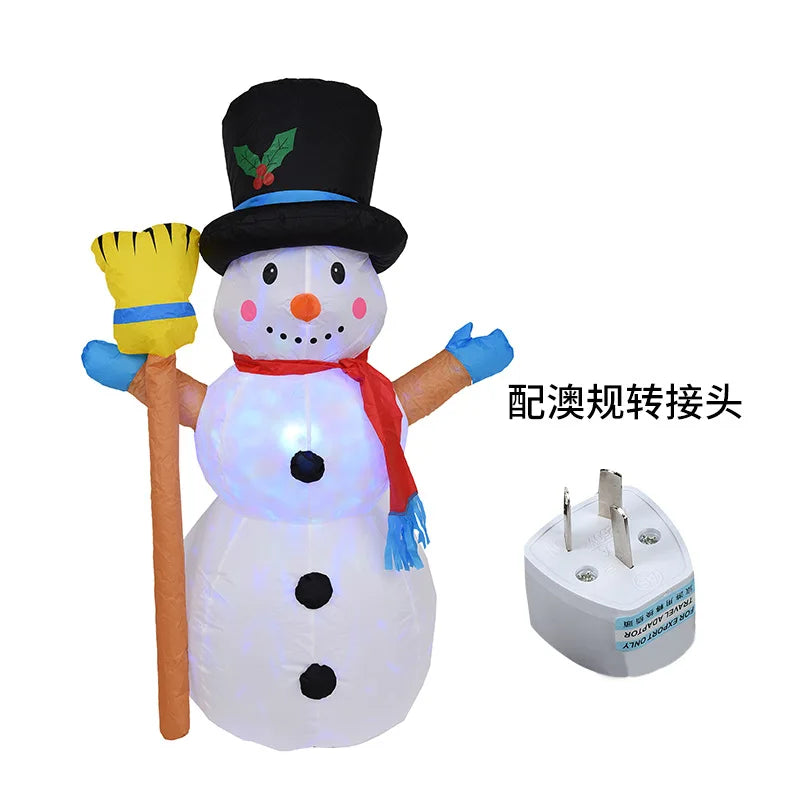Cross-border special 1.2-meter Christmas lights, garden decorations, rotating lights, inflatable Christmas snowman models