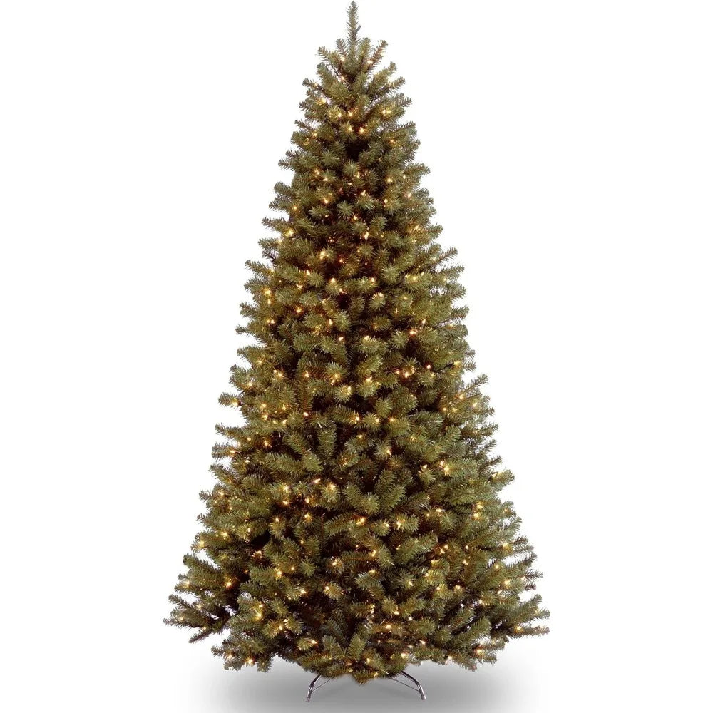 7-Foot North Valley Spruce Artificial Christmas Tree with Pre-Lit White Lights and Stand