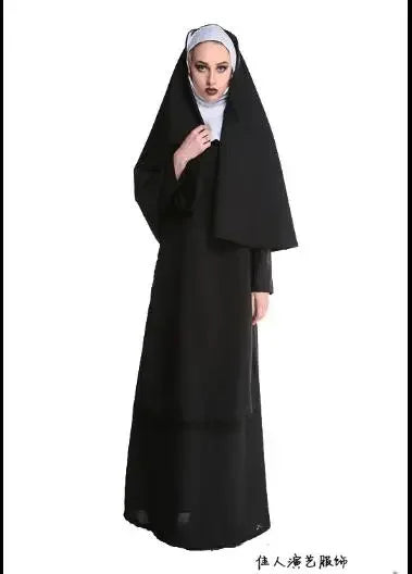 CosplayClergy Robes Pastor Clothing Nuns Halloween Cosplay Christian Perform Men Gown