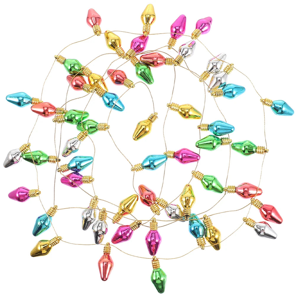 Christmas Fake Lights Bead Decoration for Mini Houses Gardens Trees Colorful Ornaments Plastic Bulbs Craft Supplies Miniatures