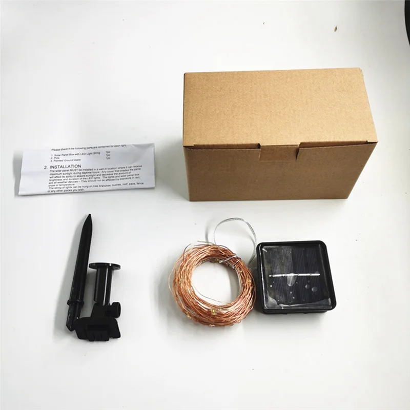 ONCE Solar Powered Lights 200 LED String Fairy Lights for Outdoor Christmas Lighting Courtyard Street Garden Decor 20m