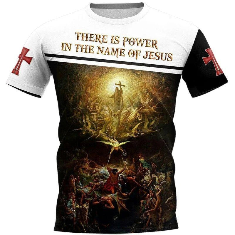 Christian Jesus Graphic T-shirt Men Women Clothing O-neck Short Sleeve T Shirts 3D Print Savior Casual Fashion Streetwear Tees
