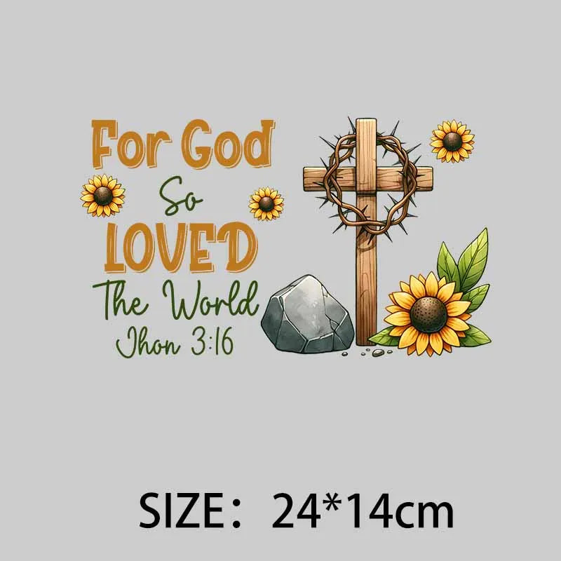 Christian Symbol Art Jesus - related Motifs Heat Transfers for Clothing Colorful Creations Stretch - resistant Stickers DIY
