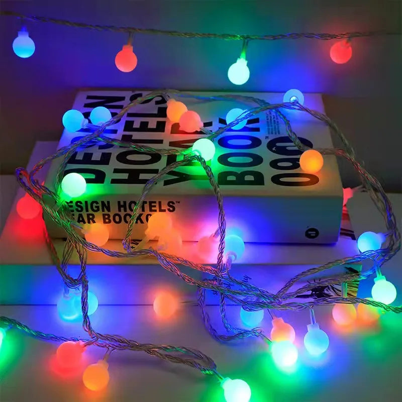 12M USB/Battery Power LED Ball Garland Fairy String Lights Birthday Home Christmas Holiday Wedding Party Decoration