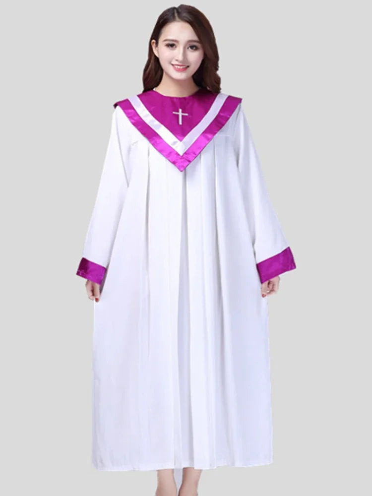 Christ Jesus Taught The Holy Costume Women Christian Sing Dress Jesus Class Service Outfit Christmas Holy Trinity Sacred Robe