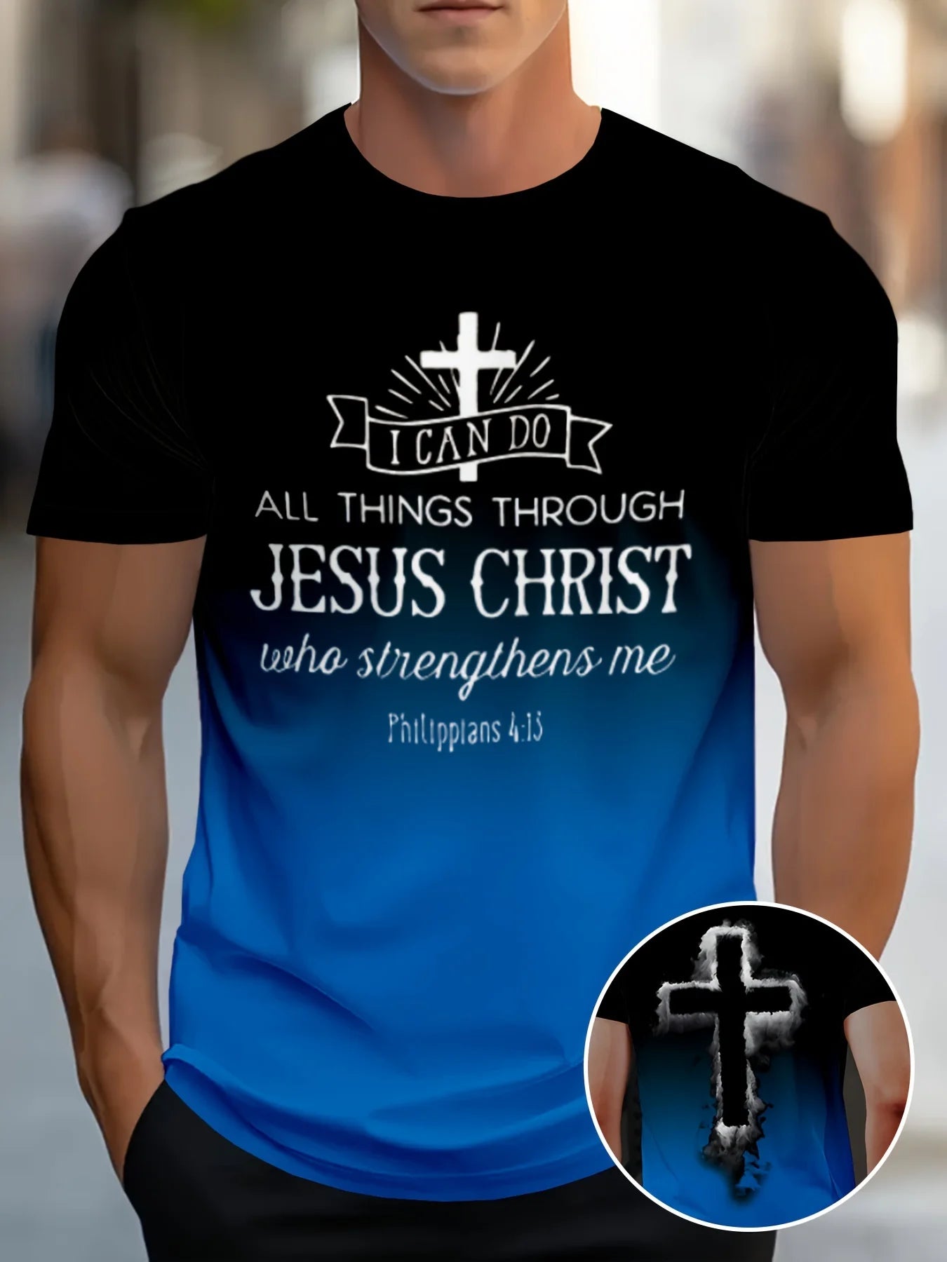 Vintage T-Shirts for Men 3D Jesus Passion Print Short Sleeve Tops Summer Christian T Shirt Loose Oversized T Shirts Men Clothing