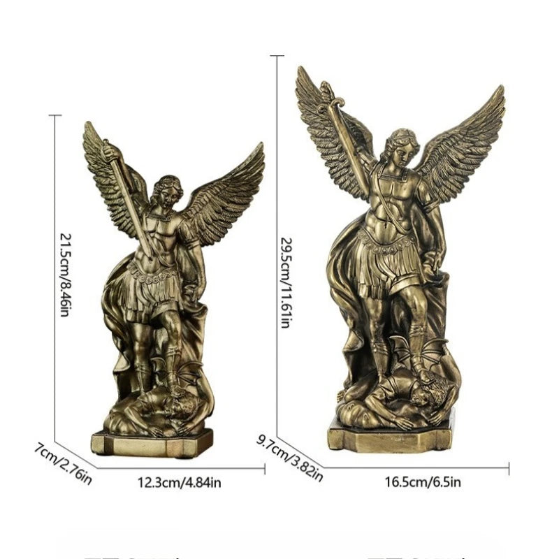 St. Michael Statue for Home Protection Catholic Saint Sculpture Christian Gift Idea Resin Decor Church Altar Figure Home Decor