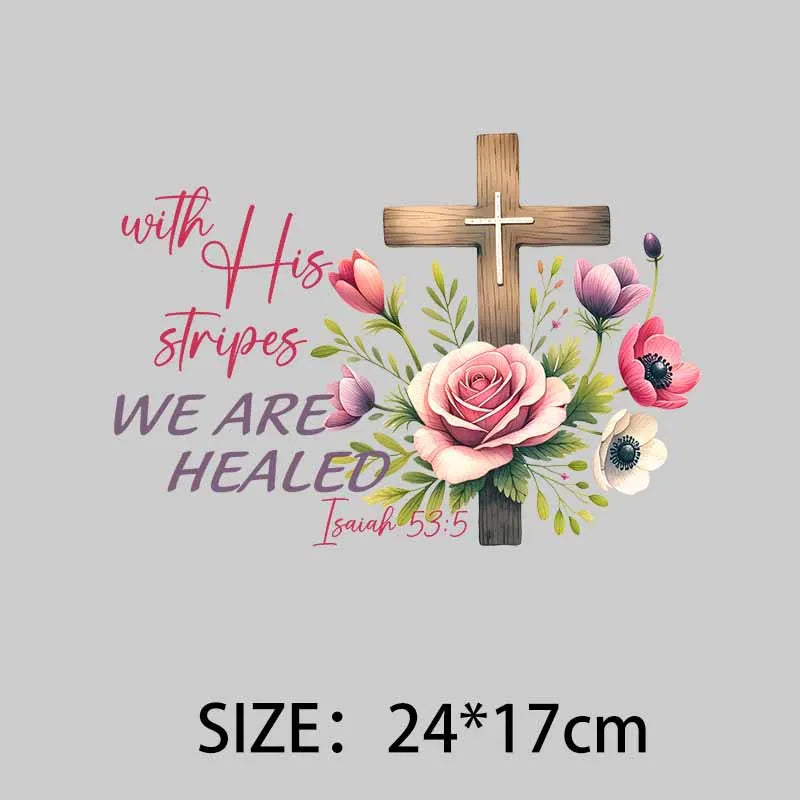 Christian Symbol Art Jesus - related Motifs Heat Transfers for Clothing Colorful Creations Stretch - resistant Stickers DIY
