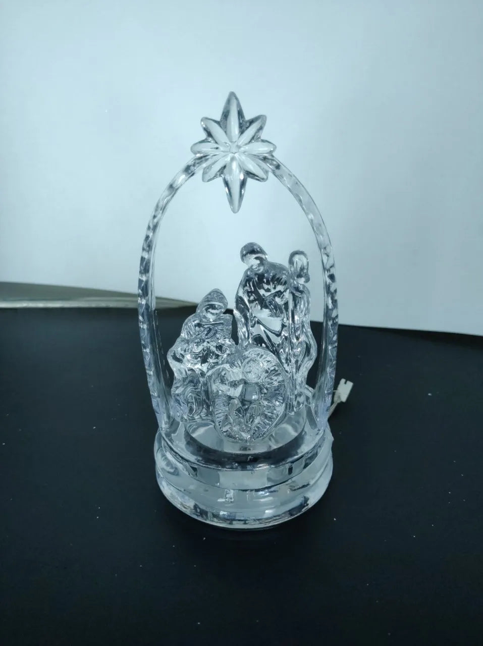 Luminous Resin Ornaments, Jesus Was Born Christian Gifts Desk Decorated, Christmas Gift Jesu Crafts Holy Statuette figurine