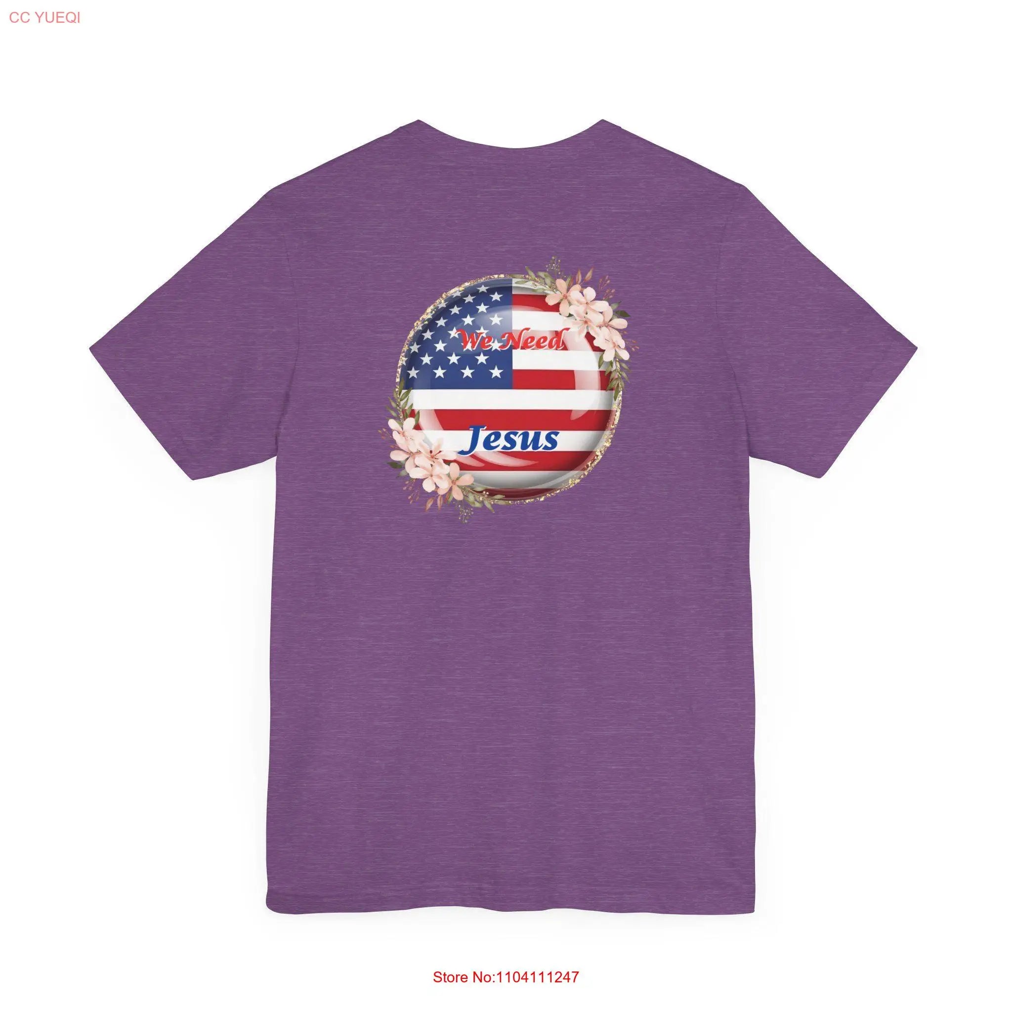 Faith based T Shirt Christian Inspirational We need Jesus Religious Top Clothing  long or short sleeves