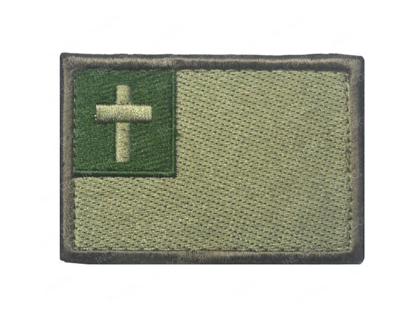 Jesus Fish Embroidered Patches God Christian Cross Sign Strip Embroidery Shoulder Appliqued Hook Loop Chevron For Clothing Cap