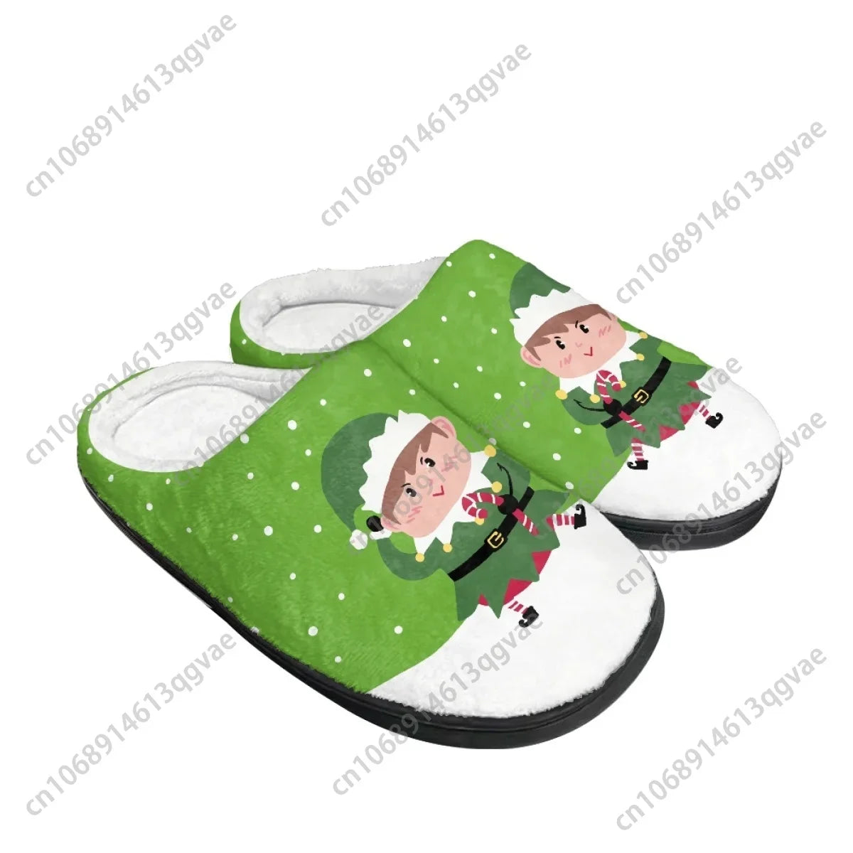 Christmas Cozy Santa Claus Pixie Christmas Home Cotton Slippers Mens Womens Teenager Plush Bedroom Keep Warm Custom Slipper