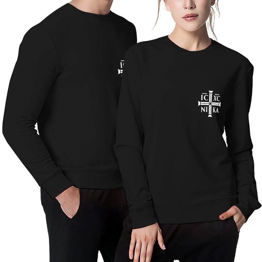 Small IC XC NIKA - Christian Eastern Orthodox Pullover autumn clothes for men anime clothing sweatshirt for men
