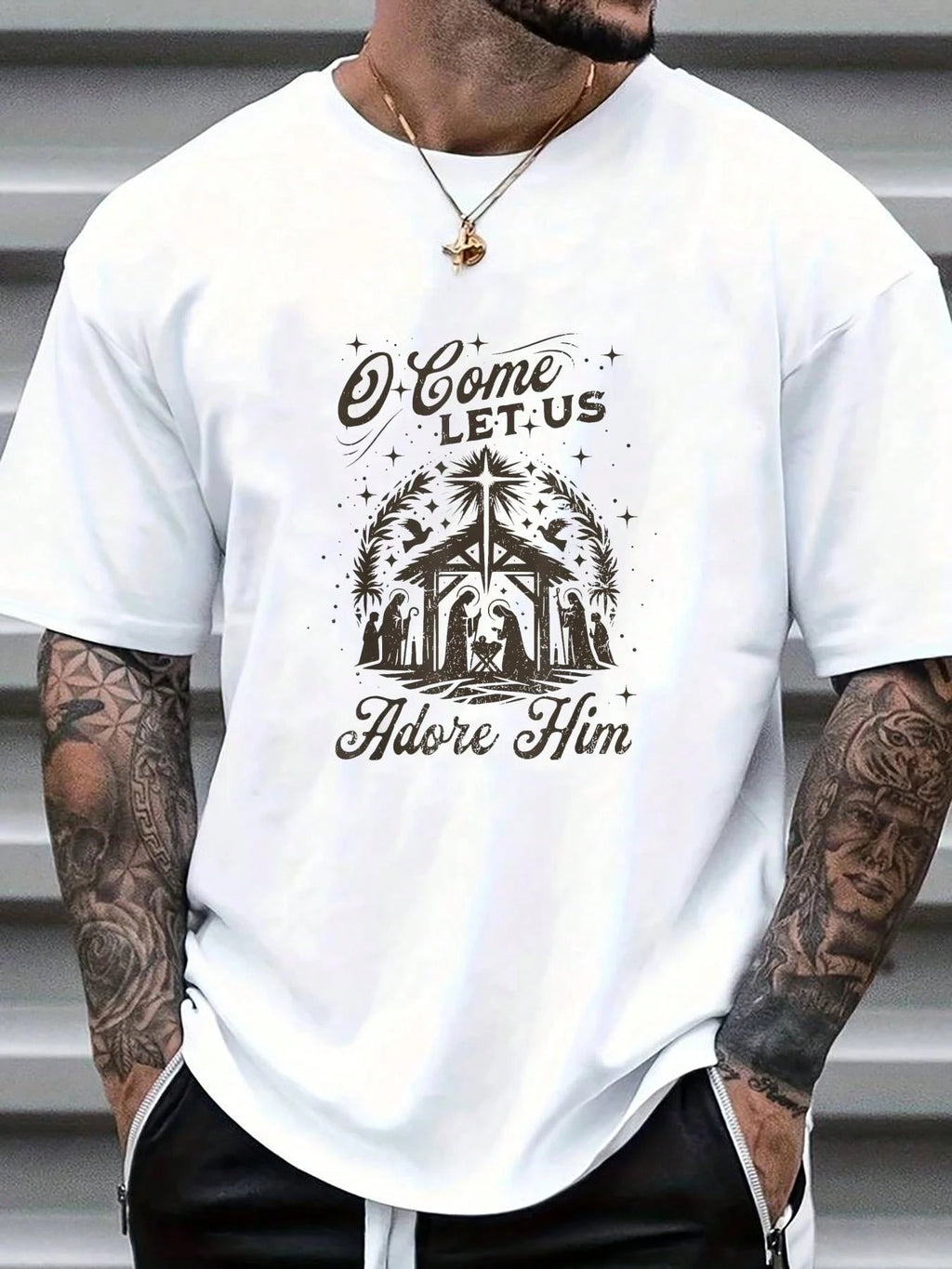 New Men's Y2K Oversized Harajuku Cotton Men's Hip Hop Clothing T-shirt Christian Goth Retro T-shirt for Men and Women