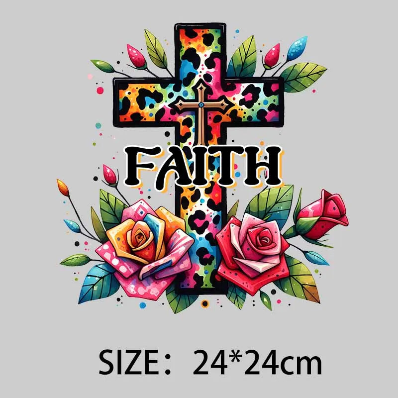 Christian Symbol Art Jesus - related Motifs Heat Transfers for Clothing Colorful Creations Stretch - resistant Stickers DIY