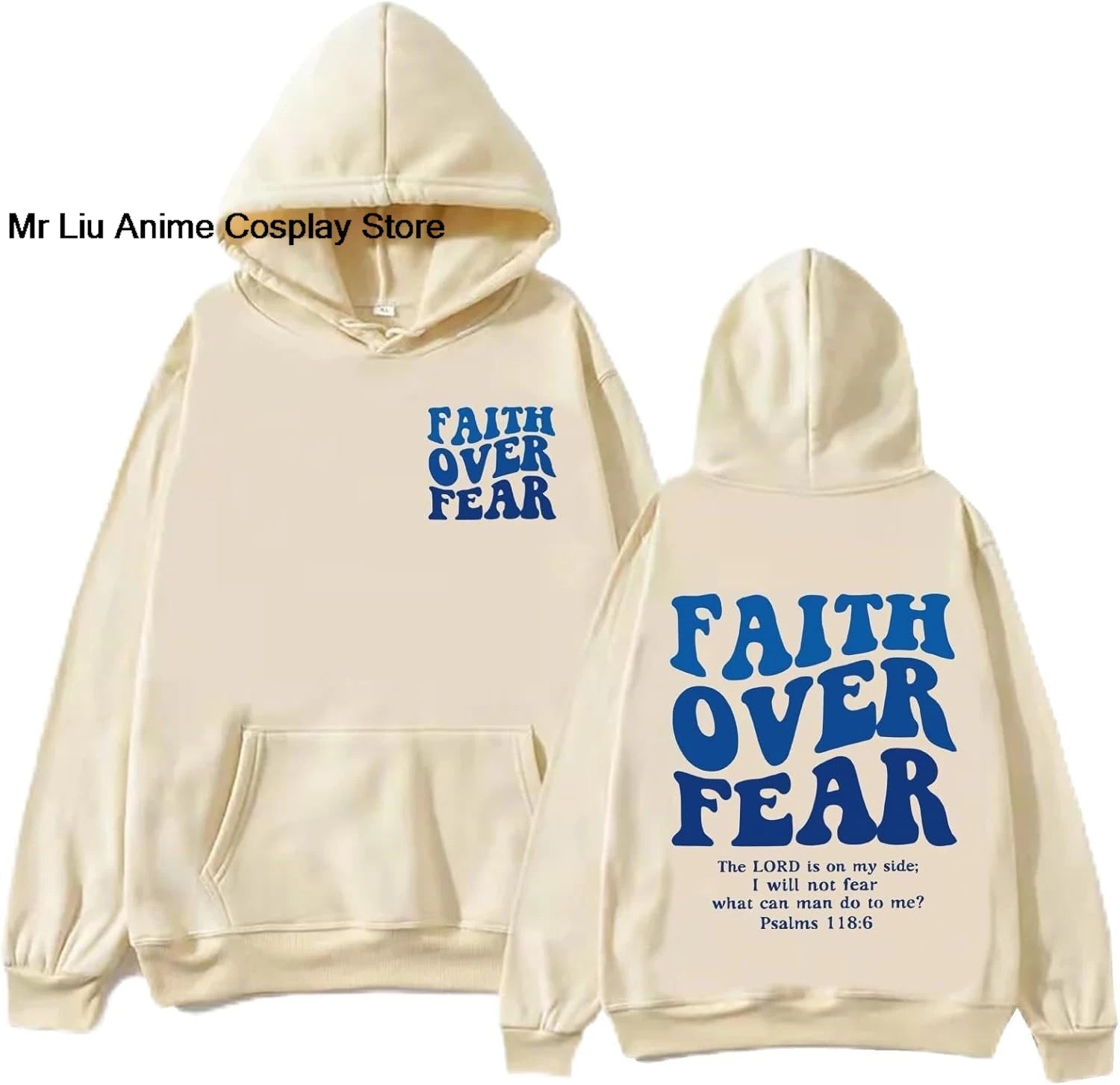 Faith Over Fear Hoodie Christian Jesus Bible Verse Faith Over Fear Sweatshirt Clothing
