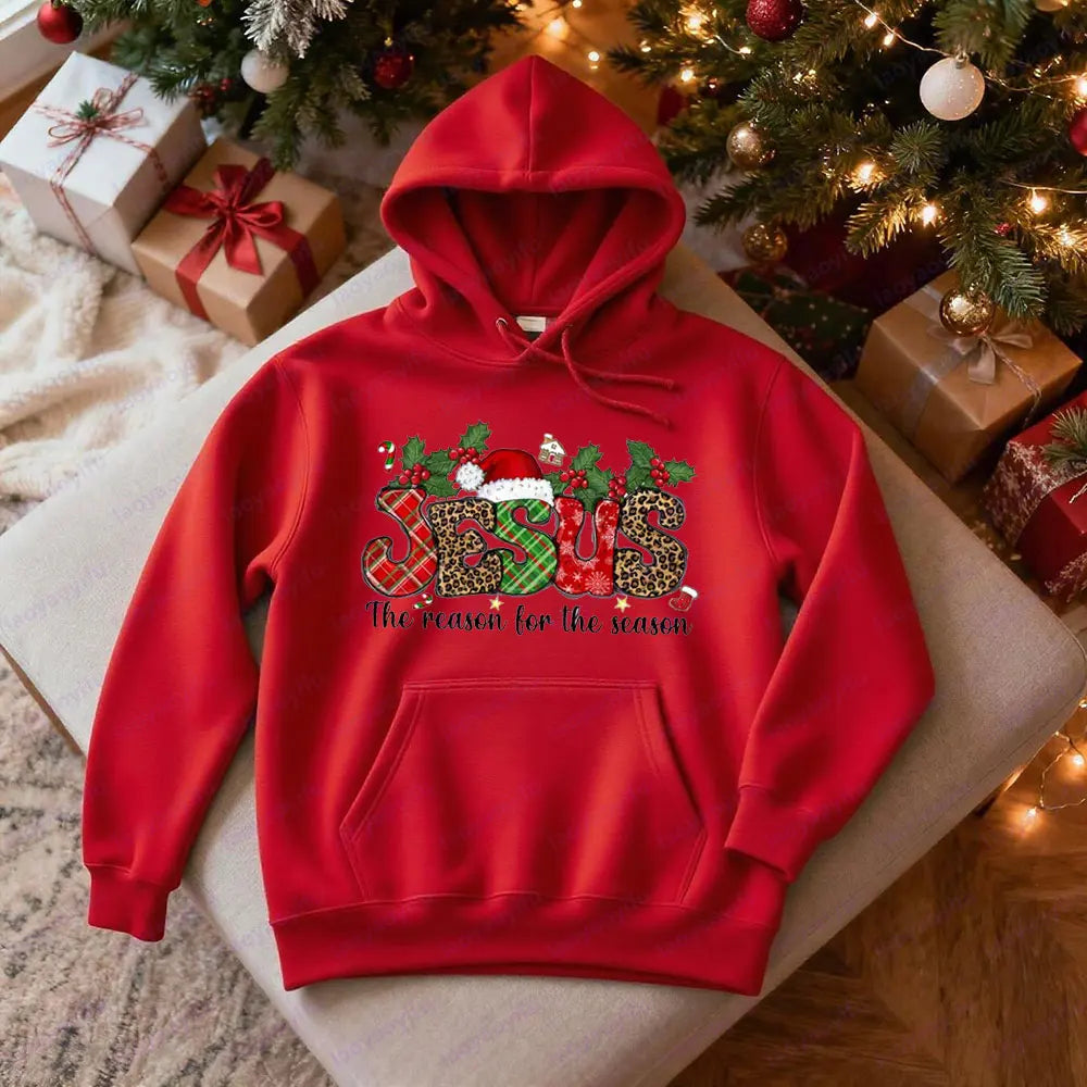 Christian Christmas Hoodies The Season for The Season Religious Christmas Clothing Cute Jesus Belief Gift Men Women Sweatshirts