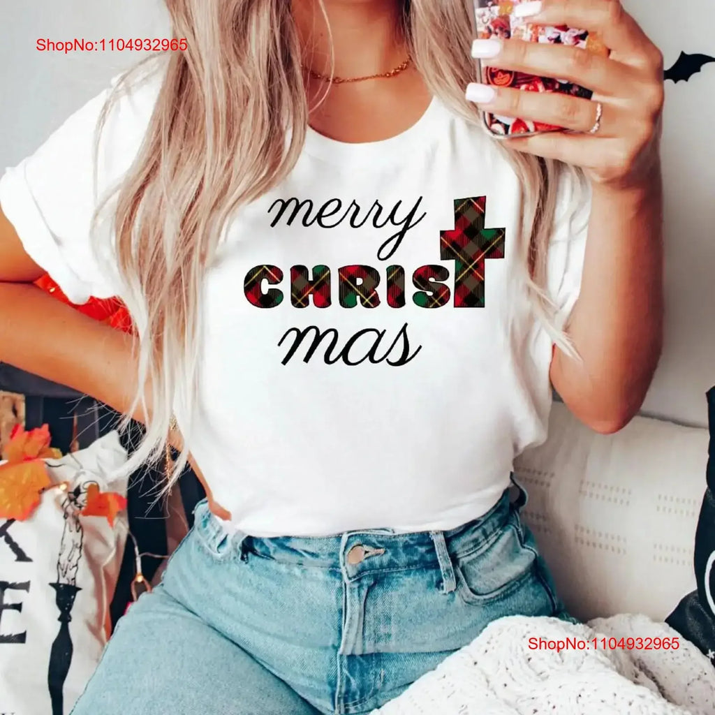 Merry Christmas Xmas T Shirt For Women Family Winter Clothing Jesus Crewneck Christian s PNR007 vintage Washed graphic