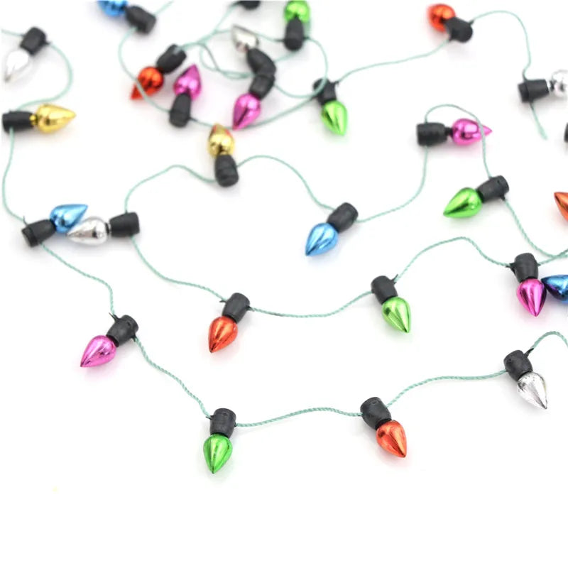 1m 1/12 Scale Dollhouse Miniature A String of multi-coloured Plastic Christmas Lights Fake Lights For Doll House Decor Kids Toys