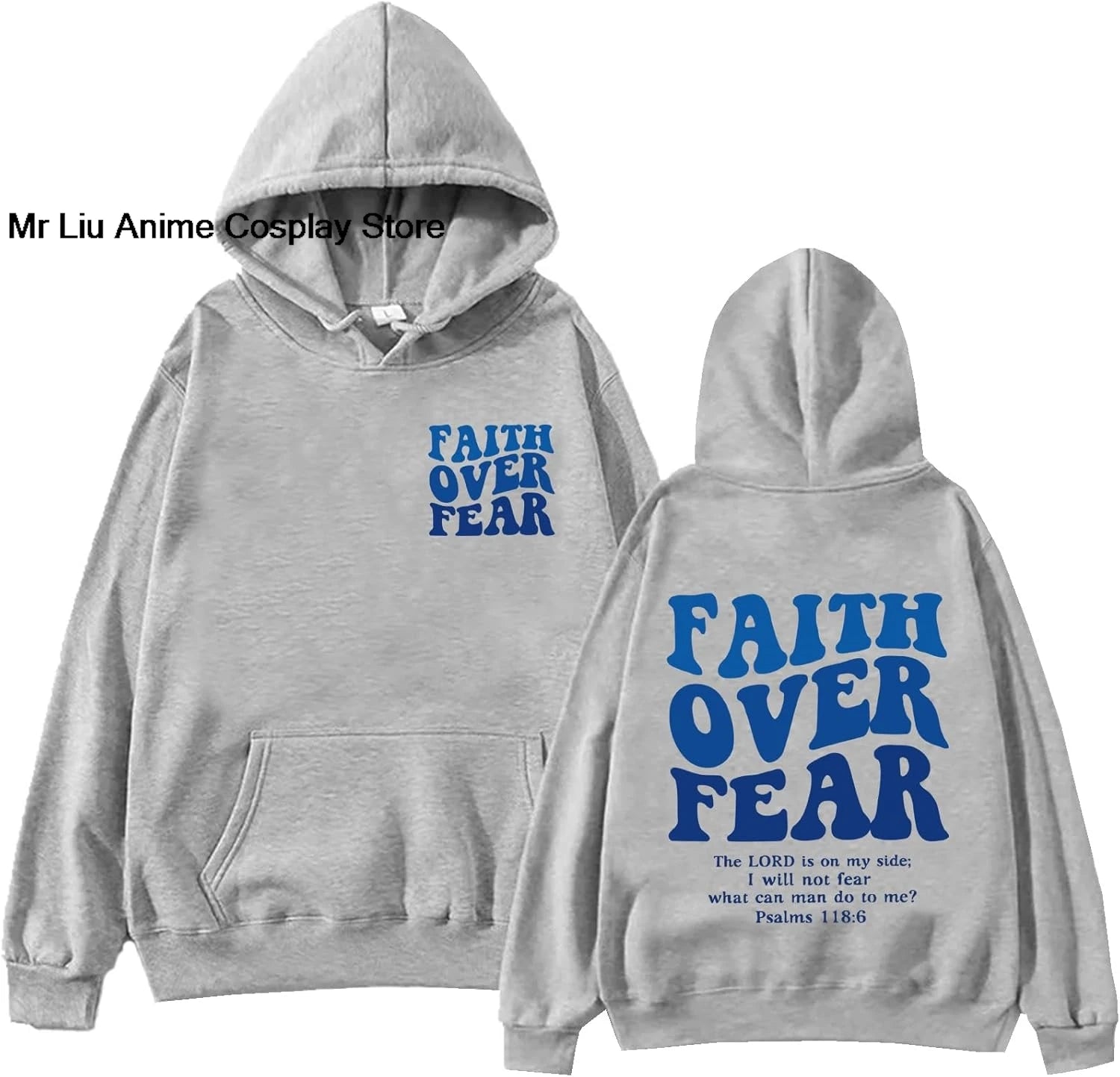Faith Over Fear Hoodie Christian Jesus Bible Verse Faith Over Fear Sweatshirt Clothing