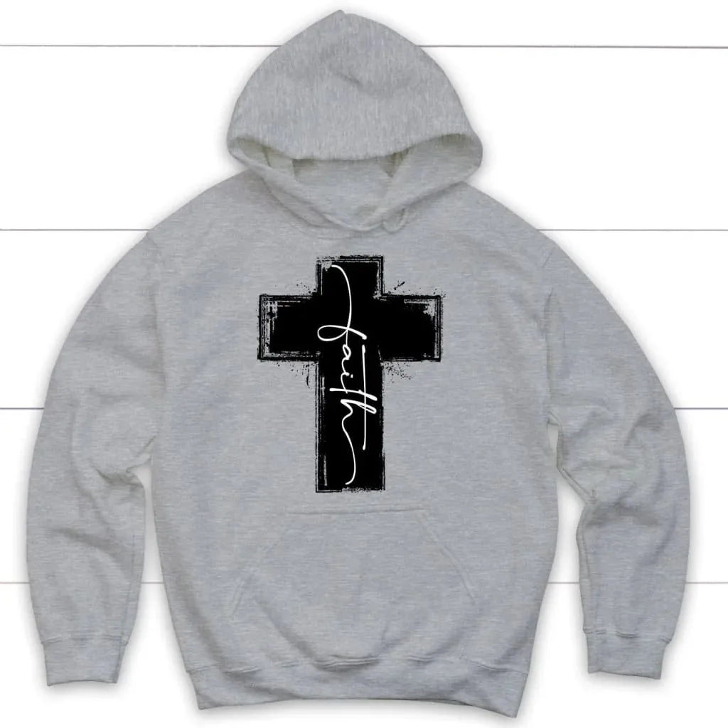 Faith Cross Christian Hoodie Men's and Women's Fashion Long Sleeve Sweatshirt Pullover Tops Sportswear Streetwear Men Clothing
