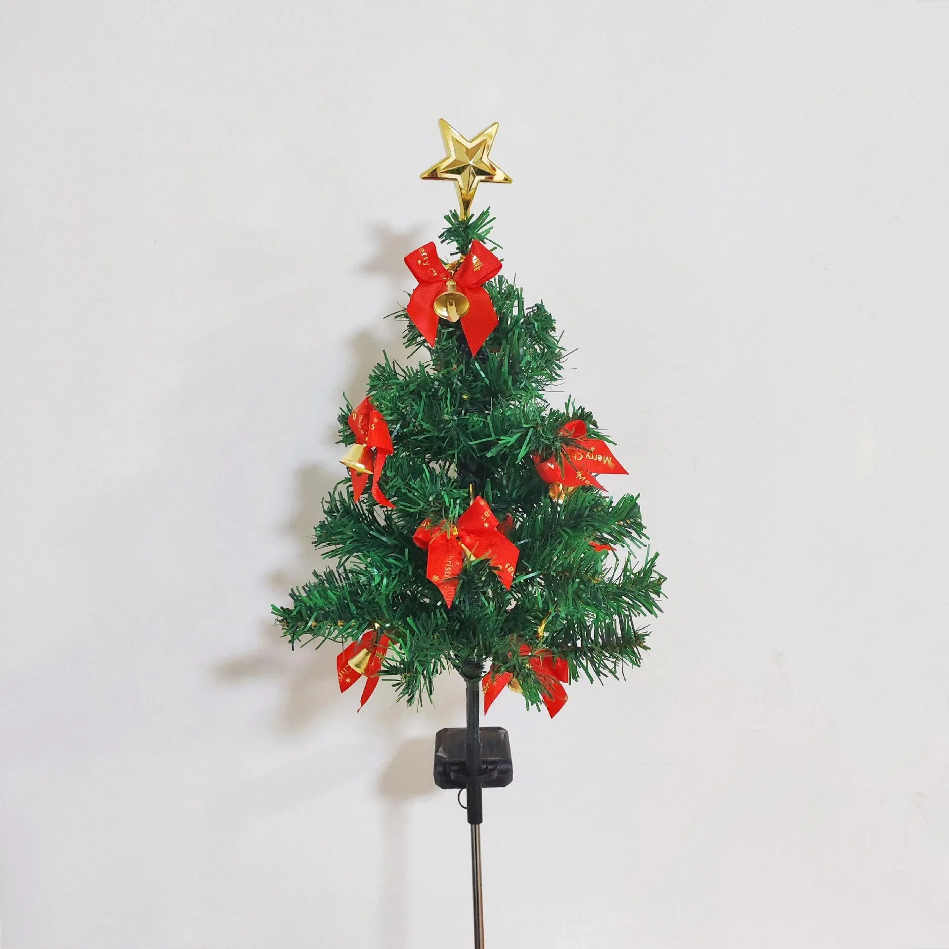 LED Solar Christmas Tree Decor Lights Outdoor Waterproof Garden Lawn Xmas Tree Stake Light For Pathway Yard Christmas Decoration