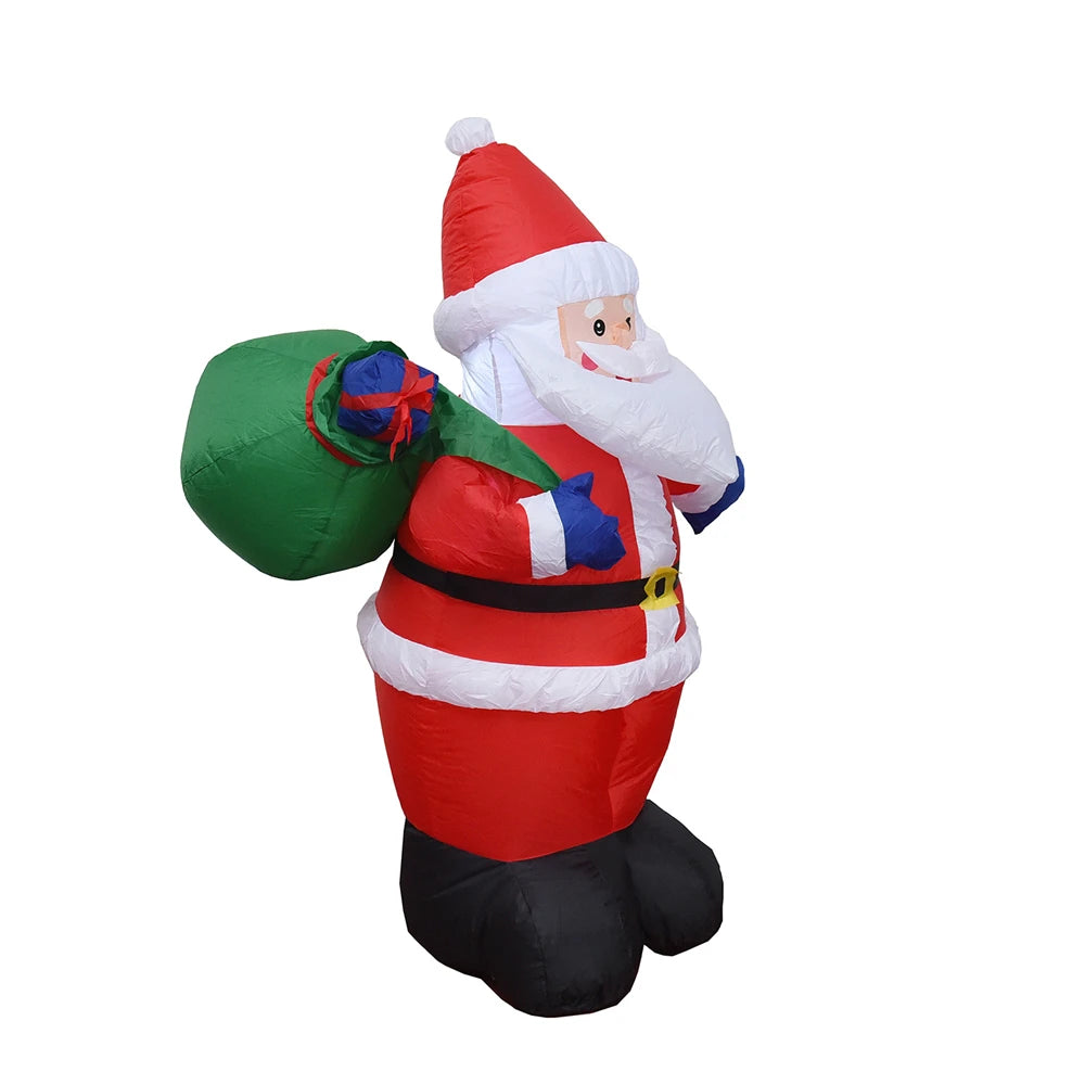 LED Inflatable Cartoon Model Decor Festival Theme Lighted Giant Model Ornament 1.2M Santa Claus Decor Christmas New Year Gifts