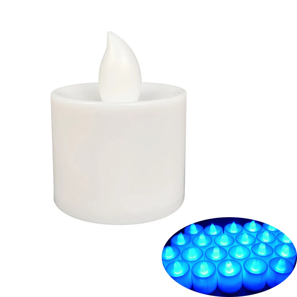 12pcs Mini LED Candle Lights, Flameless LED Tea Lights Candles, Reusable Night Lamp, Votive Tealight, Romantic Home Decor