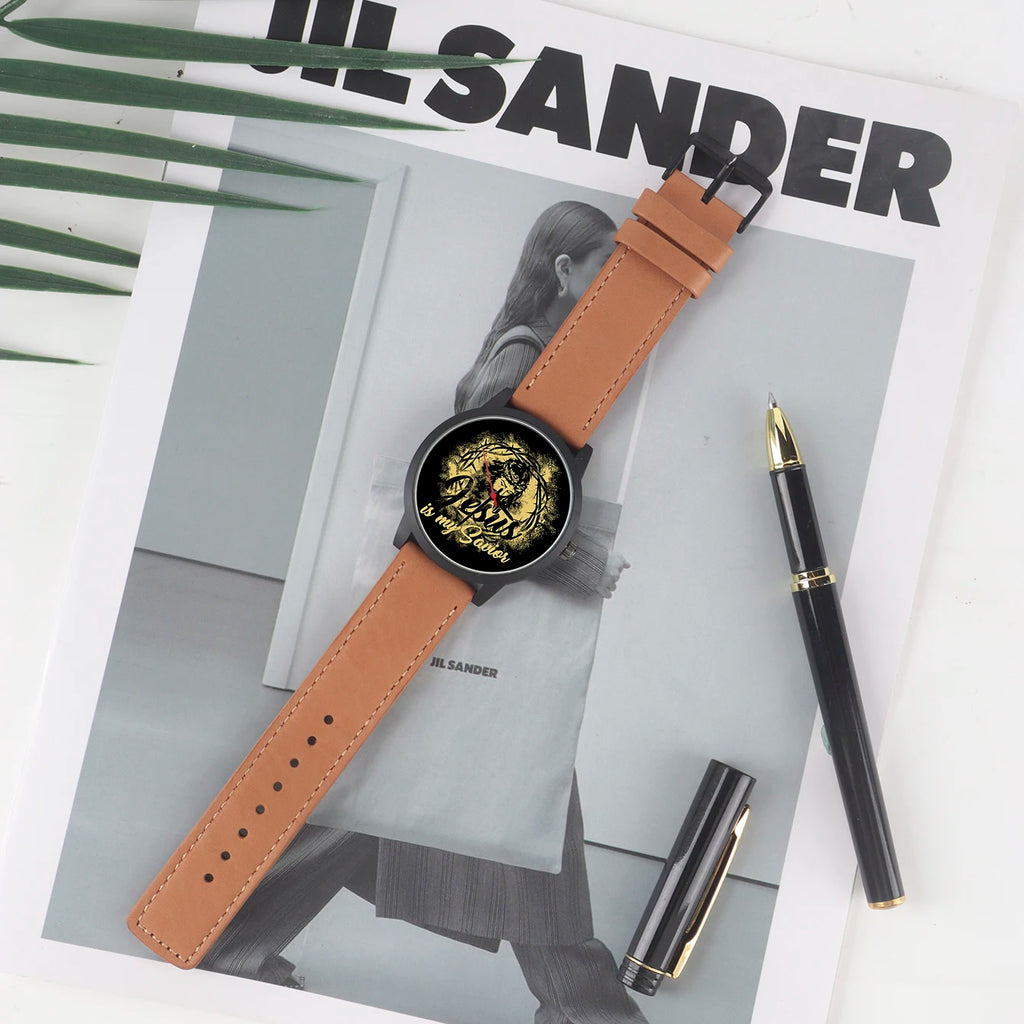 Factory Store Jesus Design Christianity Son of God Style Clothing Matching Gifts for Christian Men's Battery Quartz Wrist Watch