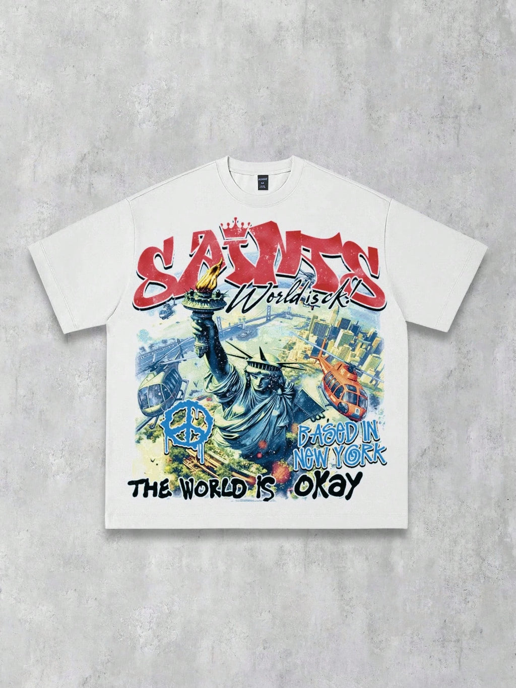 Oversized Harajuku Cotton Men's Hip Hop Clothing T-shirt Christian Goth Retro Men's Y2K T-shirt for Men and Women