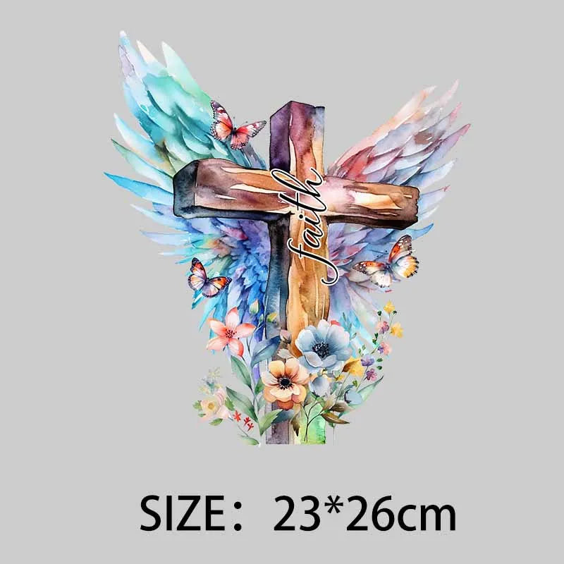 Christian Symbol Art Jesus - related Motifs Heat Transfers for Clothing Colorful Creations Stretch - resistant Stickers DIY