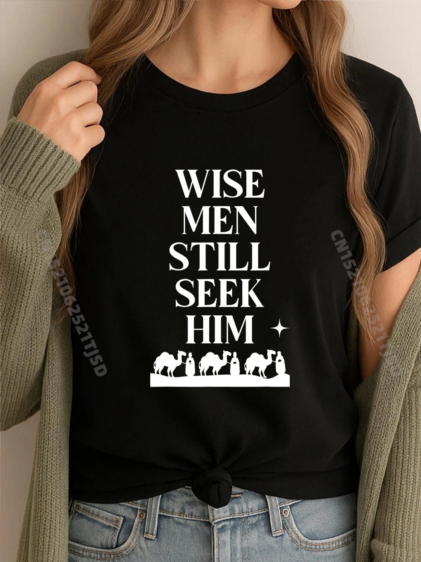 Wise Woman Still Seek Him Christian Christmas Jesus Clothing High Quality Men's T-Shirt Print
