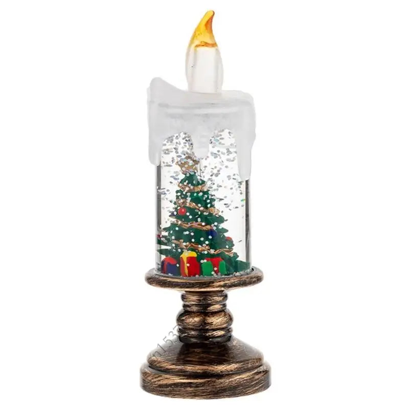 Rotating Snowflakes Projection Crystal Ball Night Light Indoor Dynamic Snow Effect Christmas Decoration Ornament P9YB