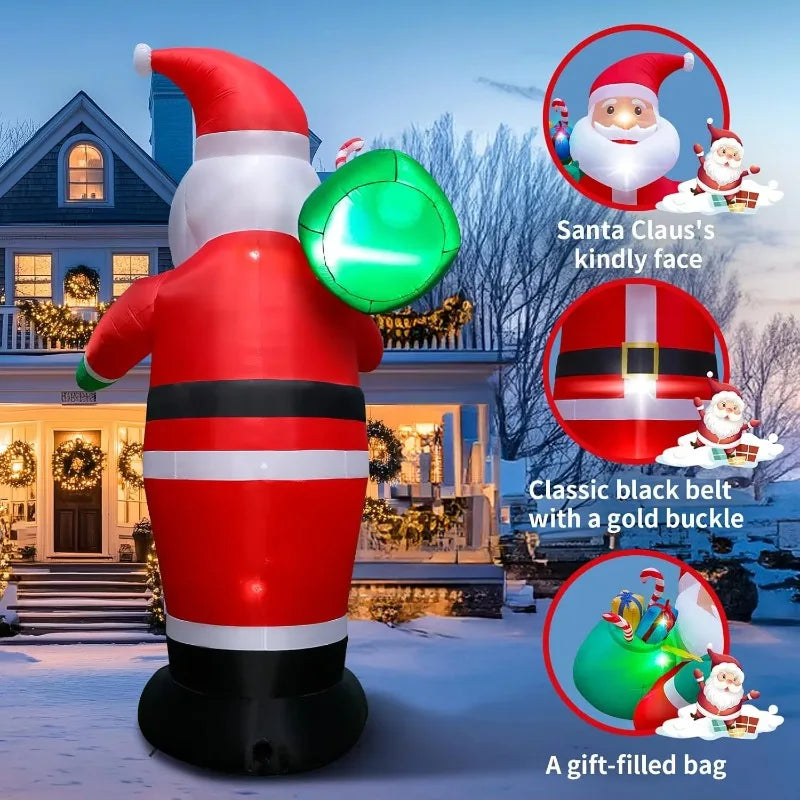 Customization Santa Claus LED Light Inflatable Outdoor Christmas Decorations Christmas Inflatables Decorations