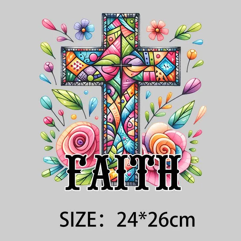 Christian Symbol Art Jesus - related Motifs Heat Transfers for Clothing Colorful Creations Stretch - resistant Stickers DIY